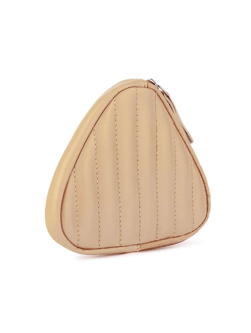beige leatherette (pu) regular pouch - 18044370 -  Standard Image - 3