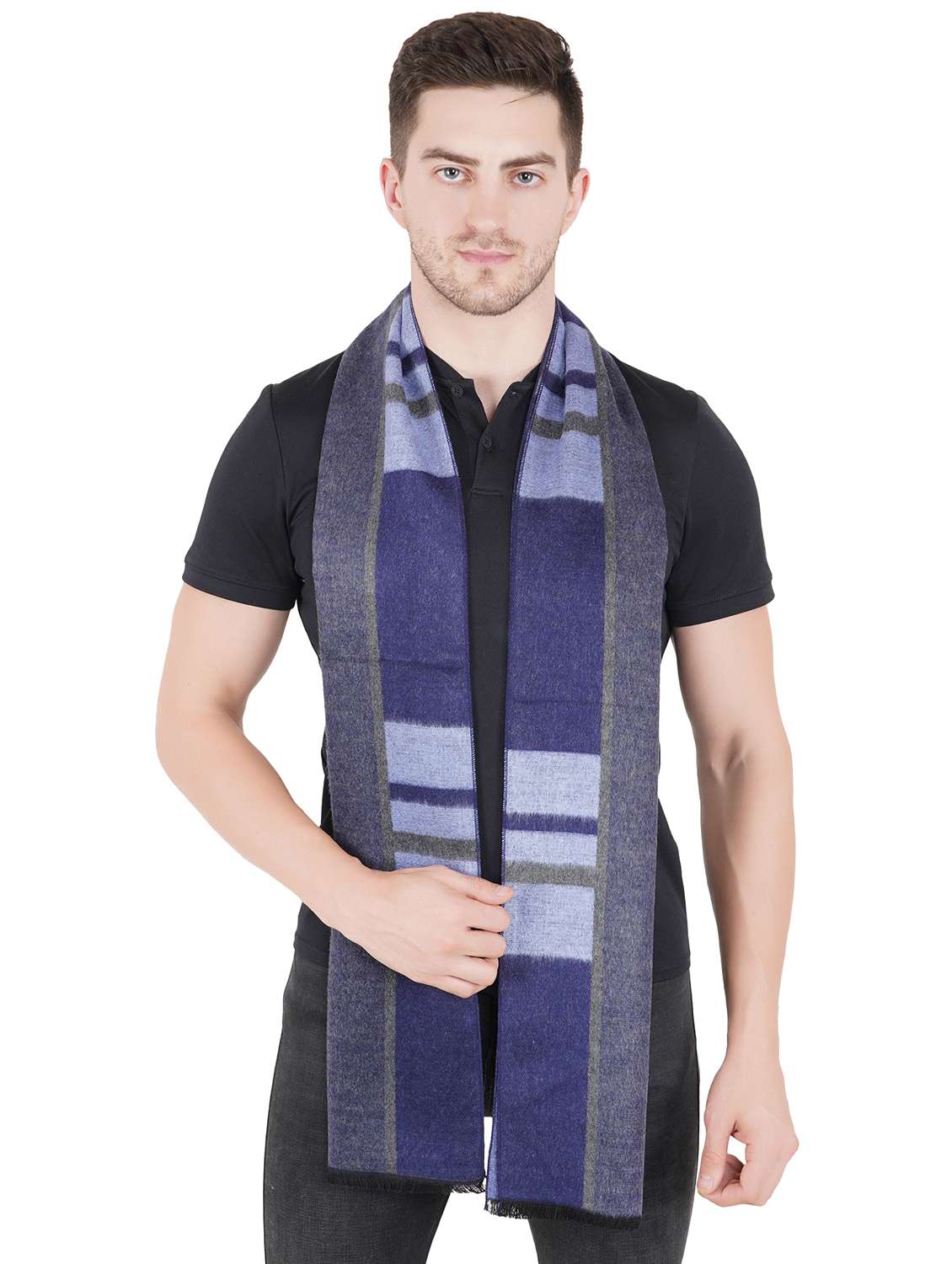 multi colored wool muffler - 18044722 - Standard Image - 3