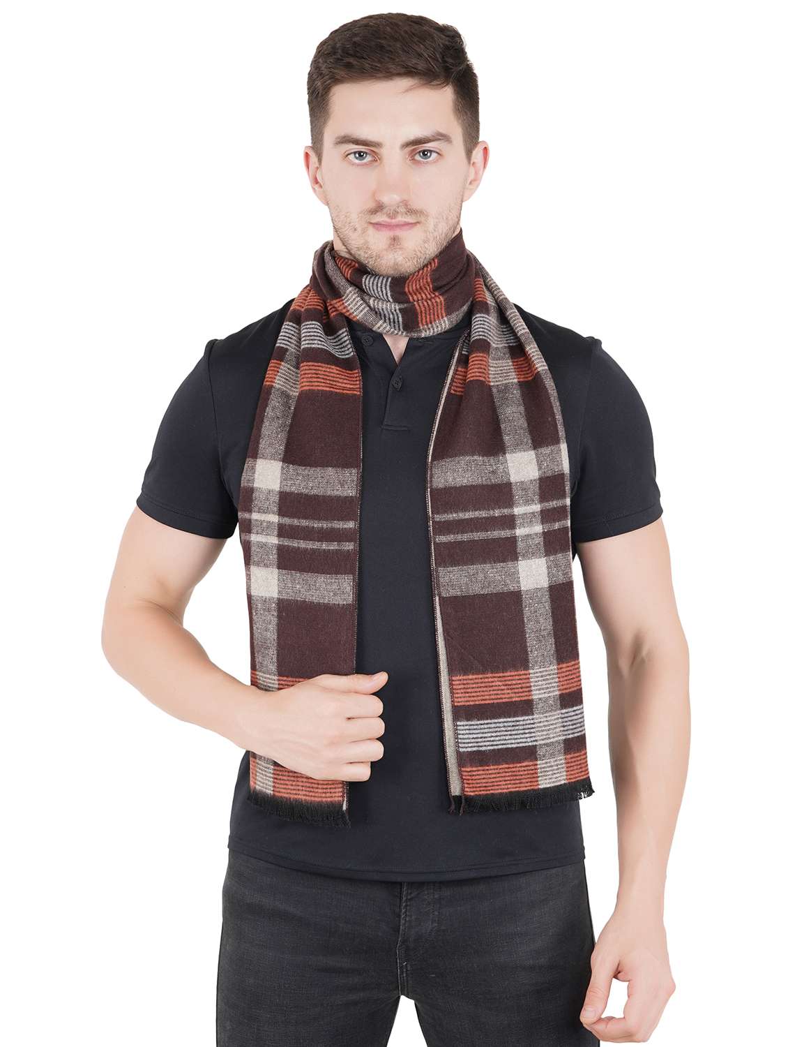 multi colored wool muffler - 18044725 - Standard Image - 3