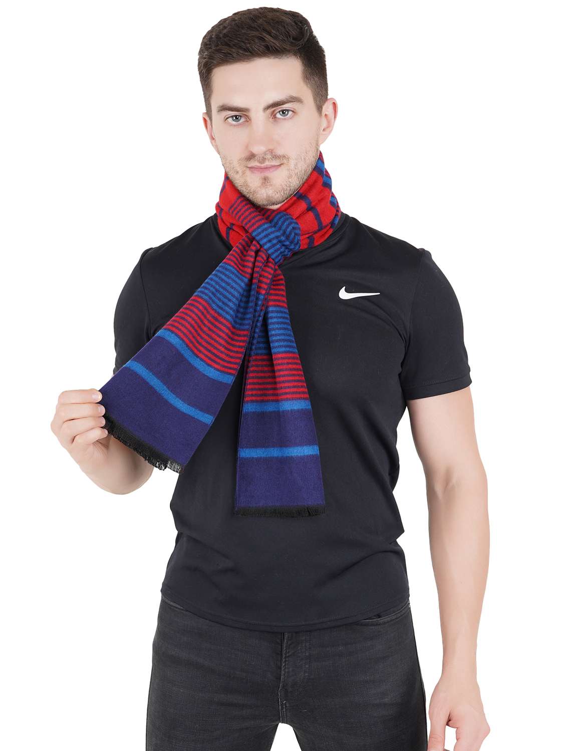 multi colored wool muffler - 18044728 -  Zoom Image - 0