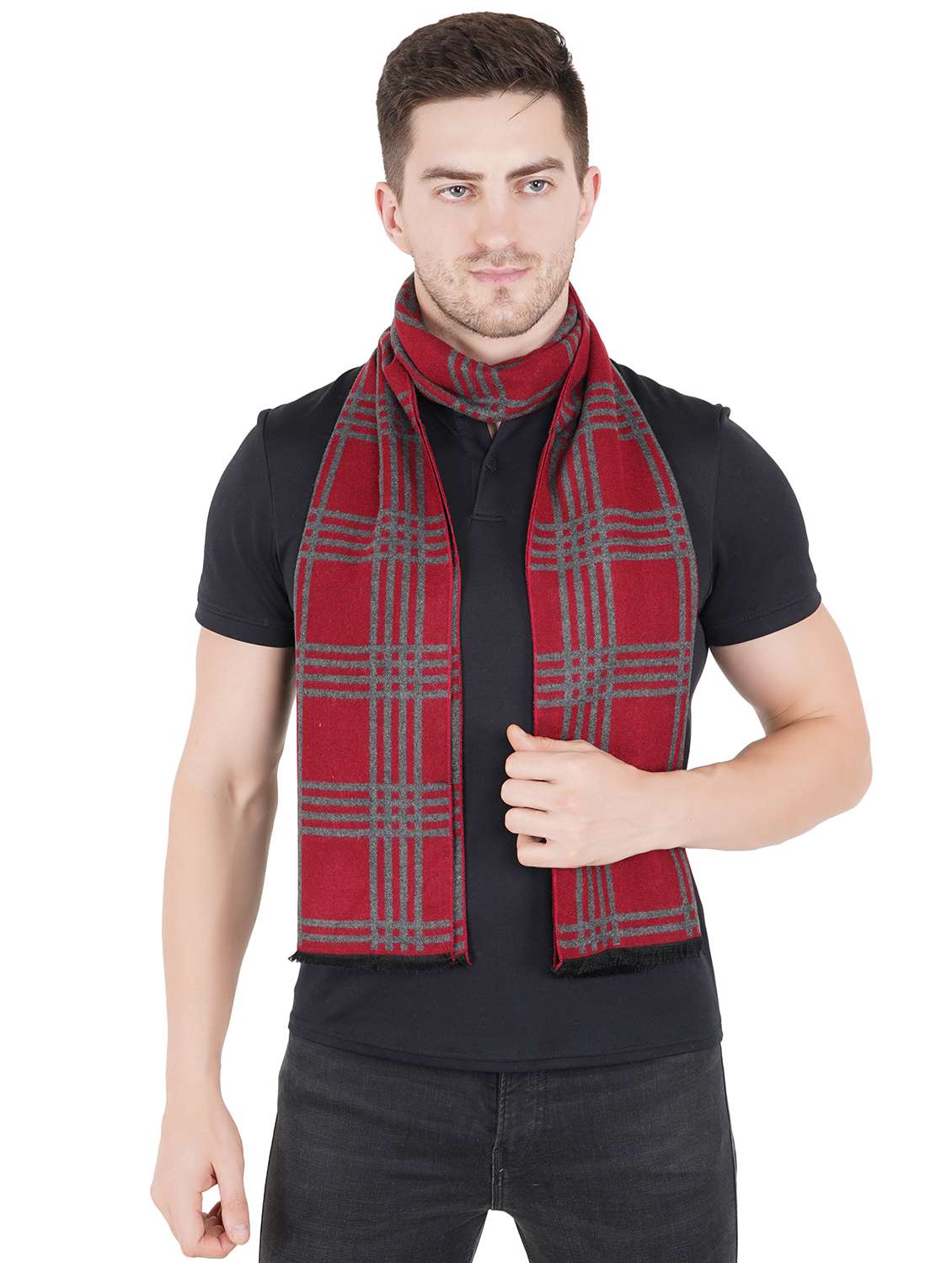 multi colored wool muffler - 18044733 - Standard Image - 3