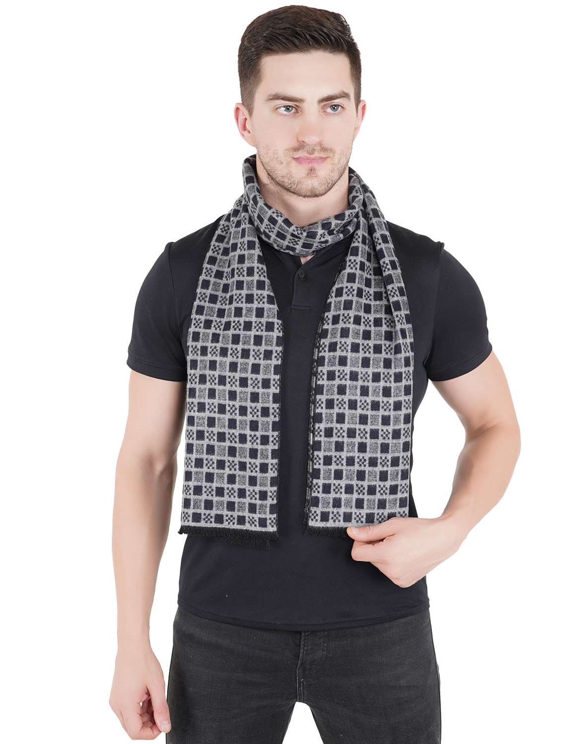 multi colored wool muffler - 18044735 - Standard Image - 3