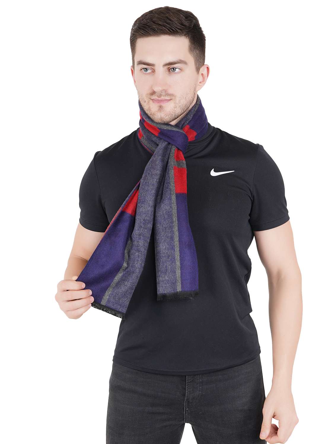 multi colored wool muffler