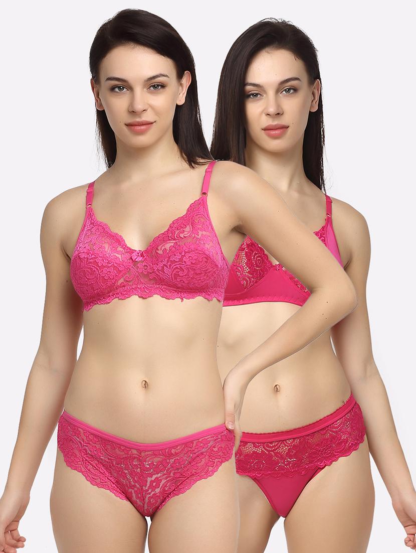 set of 2 laced bra & panty set  - 18045143 -  Zoom Image - 0