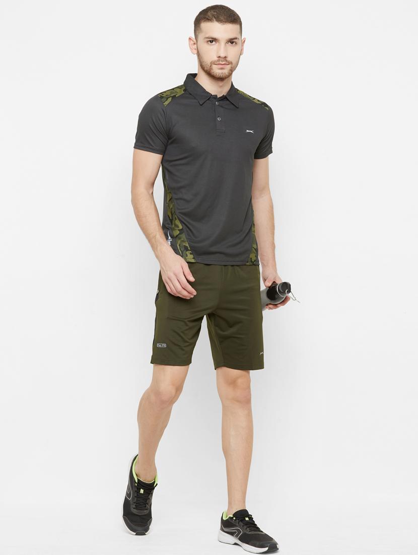 black printed polo t-shirt - 18045363 - Standard Image - 3