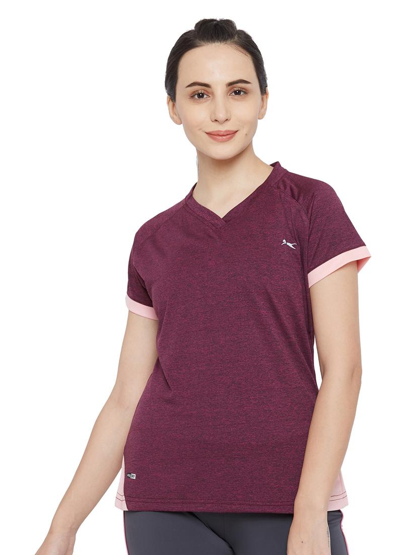 v-neck solid tee - 18045473 - Zoom Image - 0