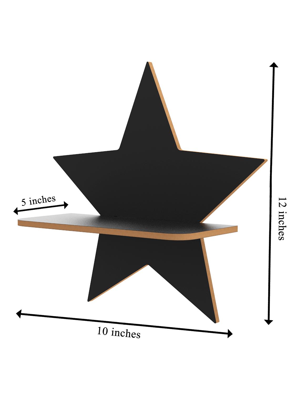 star wall shelf wall mounted floating shelves innovative wall hanging (dark brown) - 18045673 - Standard Image - 3