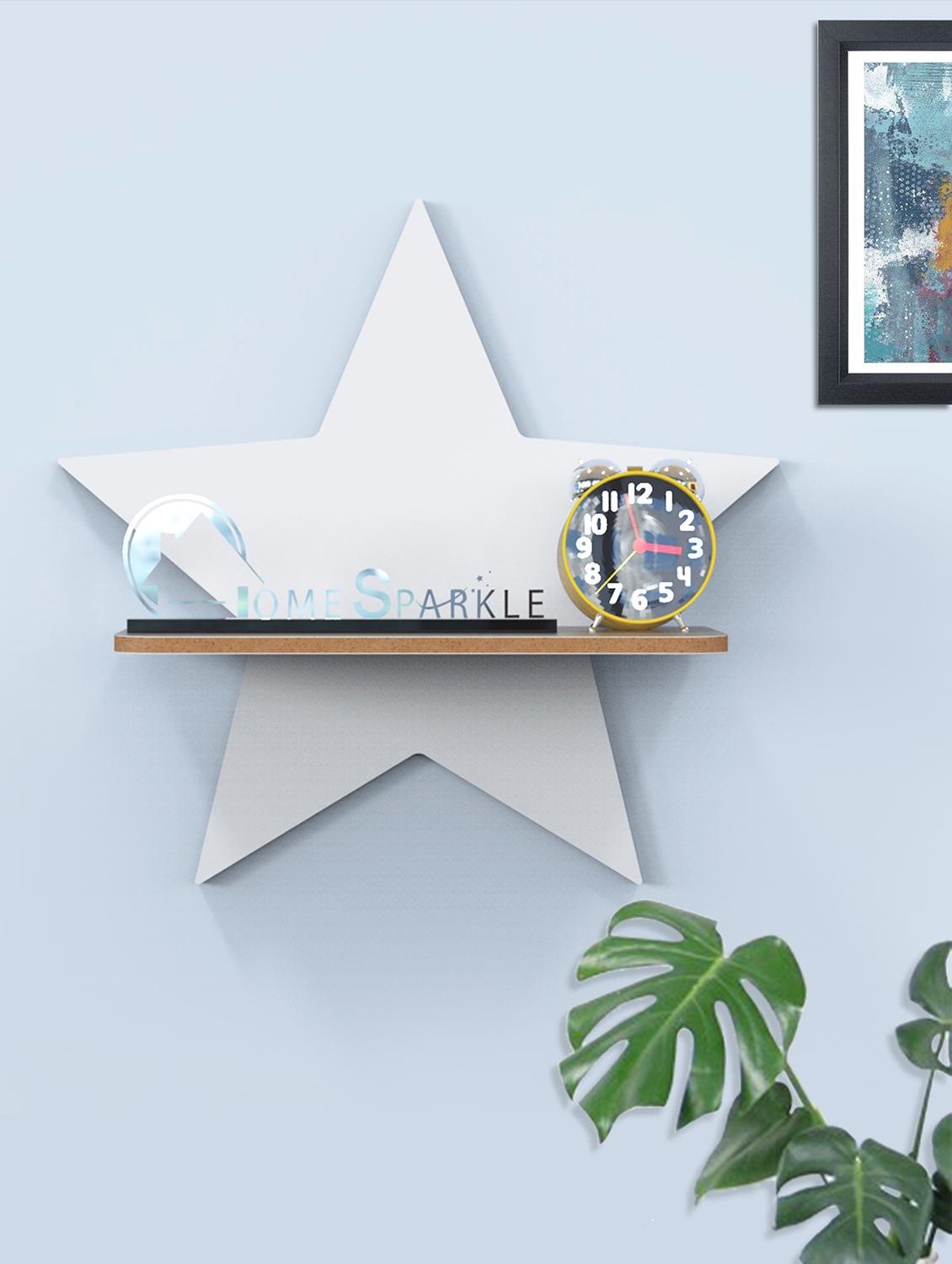 star wall shelf wall mounted floating shelves innovative wall hanging (dark brown) - 18045674 - Zoom Image - 0