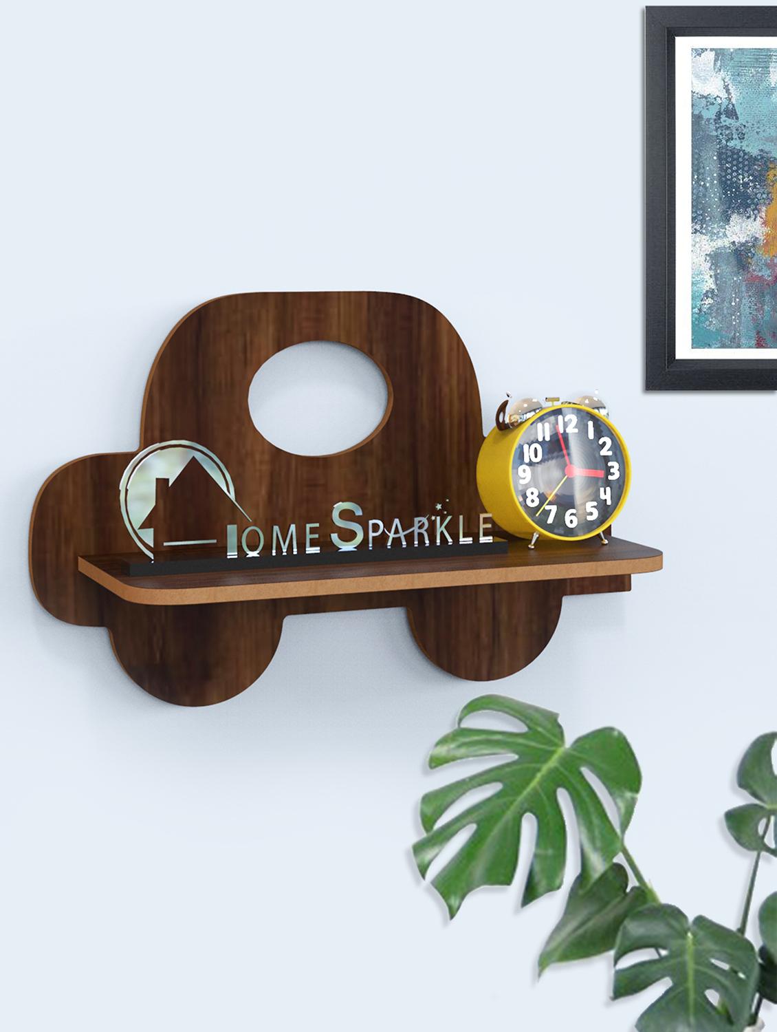 car toy wall shelf mdf made wall mounted floating shelves innovative wall hanging (dark brown) - 18045675 -  Zoom Image - 0
