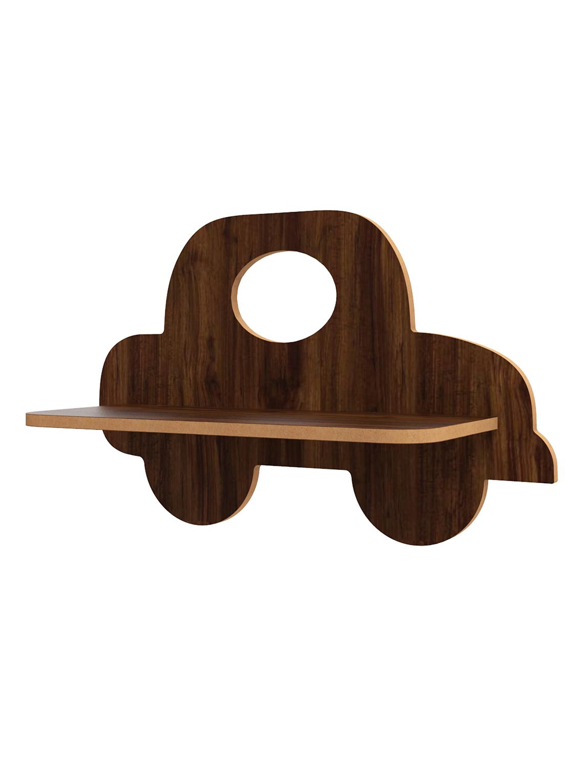 car toy wall shelf mdf made wall mounted floating shelves innovative wall hanging (dark brown) - 18045675 - Standard Image - 3