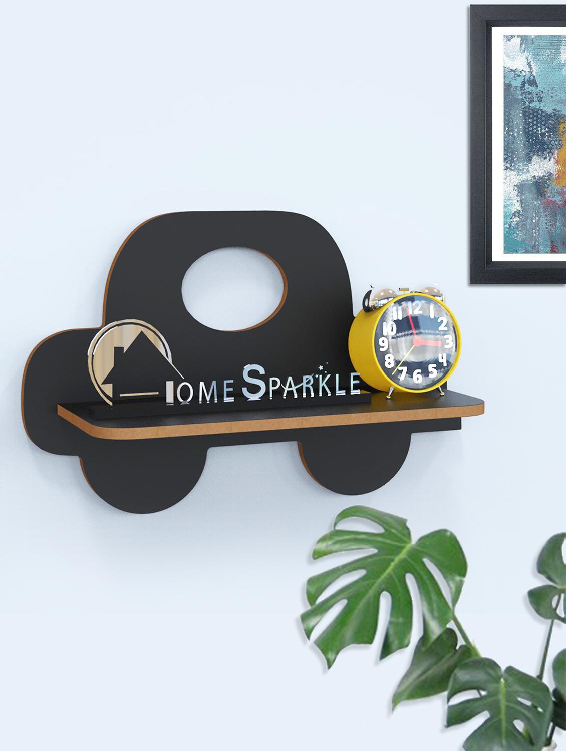 car toy wall shelf mdf made wall mounted floating shelves innovative wall hanging (dark brown) - 18045677 - Zoom Image - 0