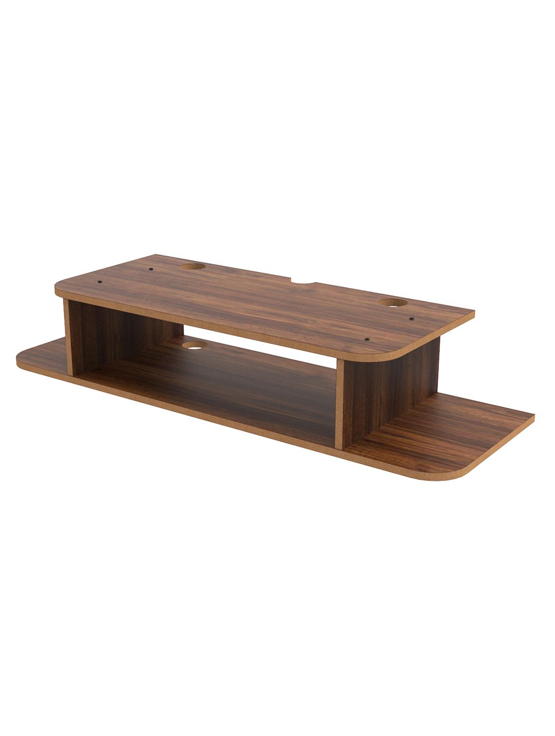 home sparkle straight set top box holder floating shelf (dark brown) - 18045679 - Standard Image - 3