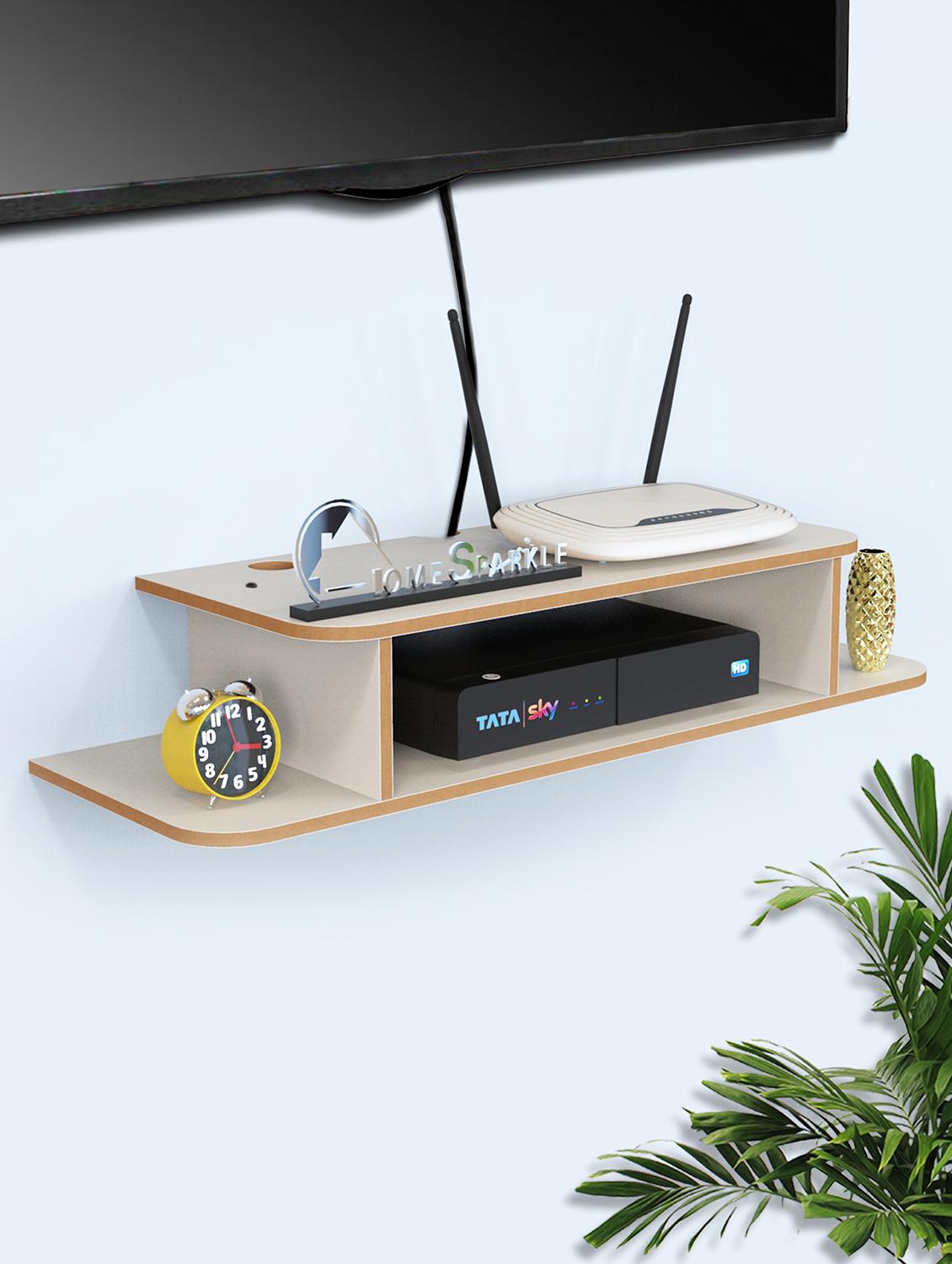home sparkle straight set top box holder floating shelf (dark brown) - 18045682 -  Zoom Image - 0