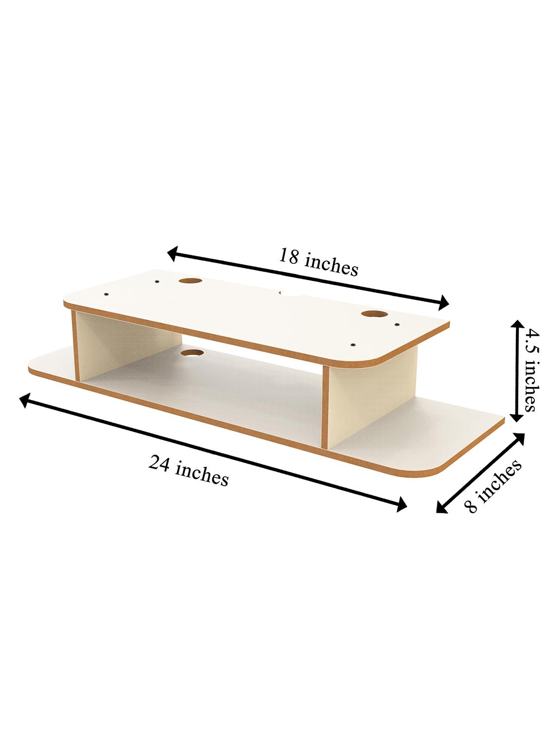 home sparkle straight set top box holder floating shelf (dark brown) - 18045682 - Standard Image - 3