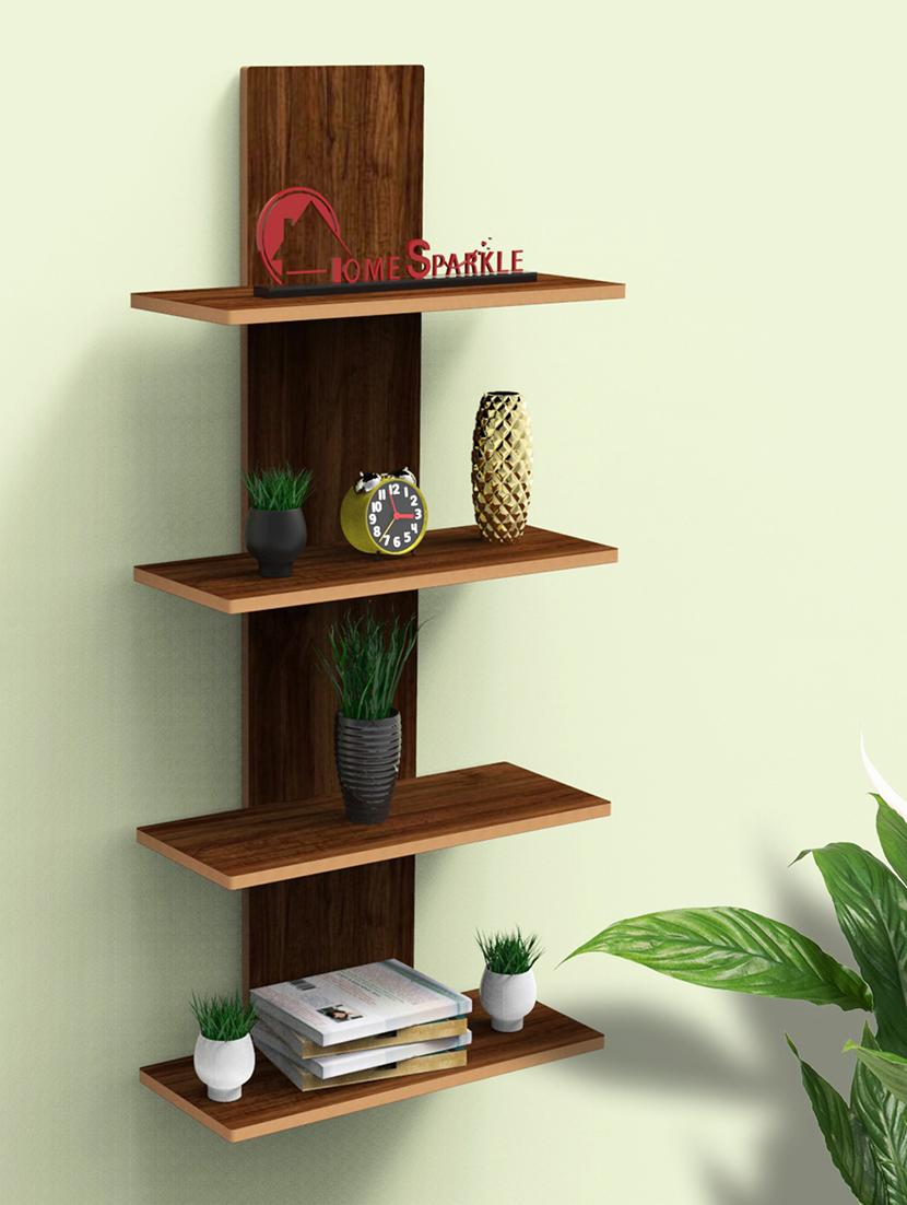 home sparkle utility column spine floating wall shelf (dark brown) - 18045683 - Zoom Image - 0