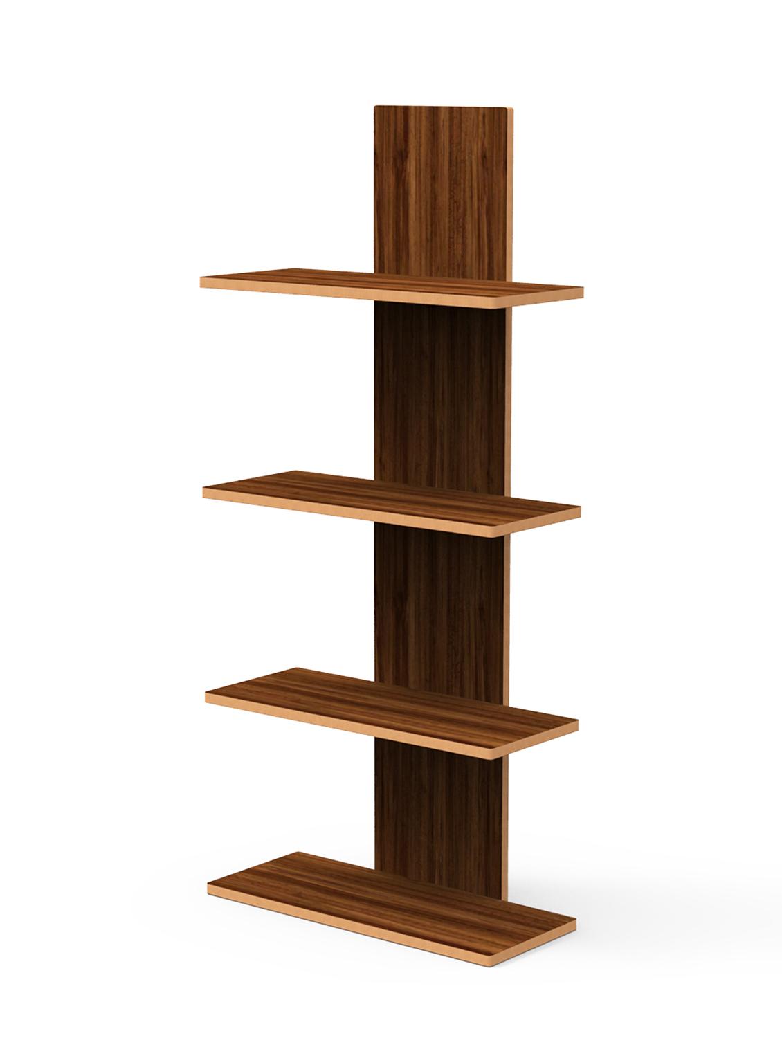 home sparkle utility column spine floating wall shelf (dark brown) - 18045683 - Standard Image - 3