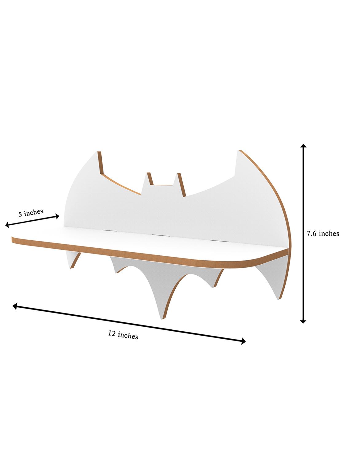home sparkle batman wall shelf mdf wall shelf rack wall mounted floating shelves (dark brown) - 18045698 - Standard Image - 3