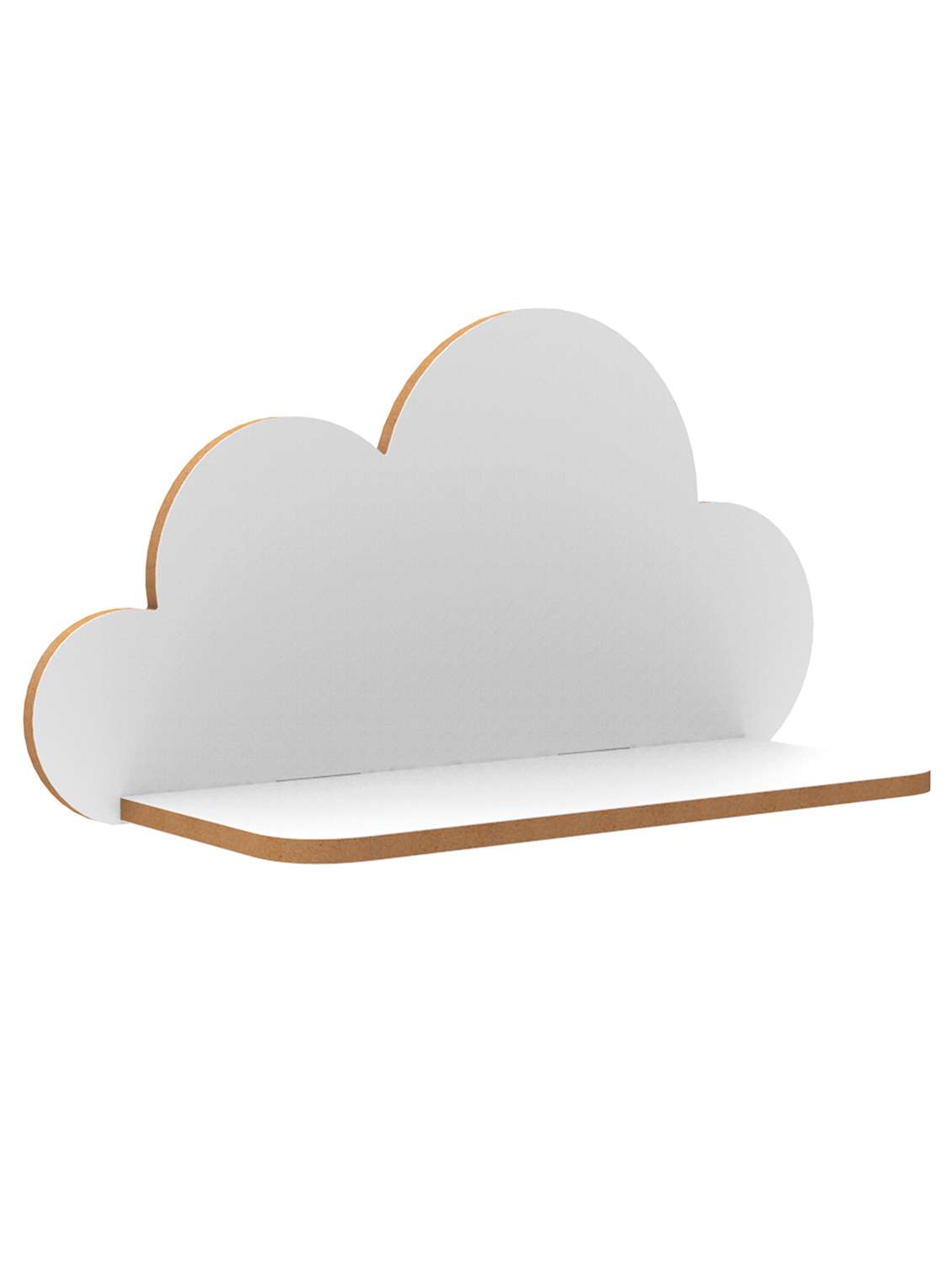 home sparkle cloud wall shelf mdf wall shelf rack wall mounted floating shelves (dark brown) - 18045706 -  Standard Image - 3