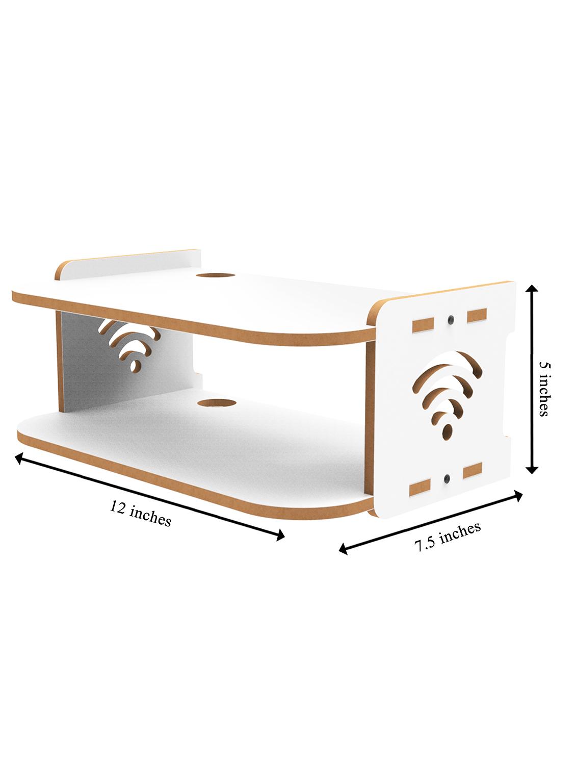 home sparkle set top box holder wall mount wall shelf setup box holder/wifi router holder (dark brown) - 18045724 - Standard Image - 3