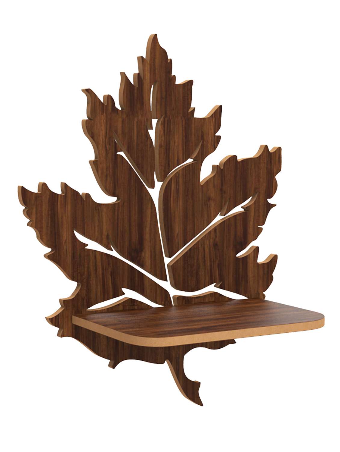home sparkle leaf wall shelf mdf wall shelf rack wall mounted floating shelves - 18045725 -  Standard Image - 3