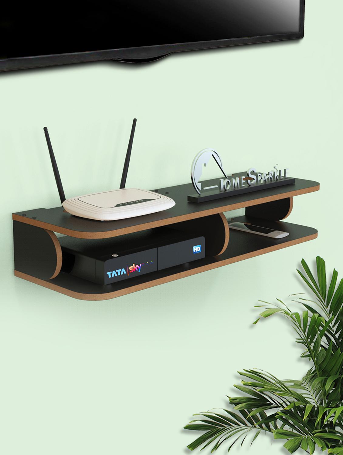 home sparkle engineered wood long set top box holder - 18045731 -  Zoom Image - 0