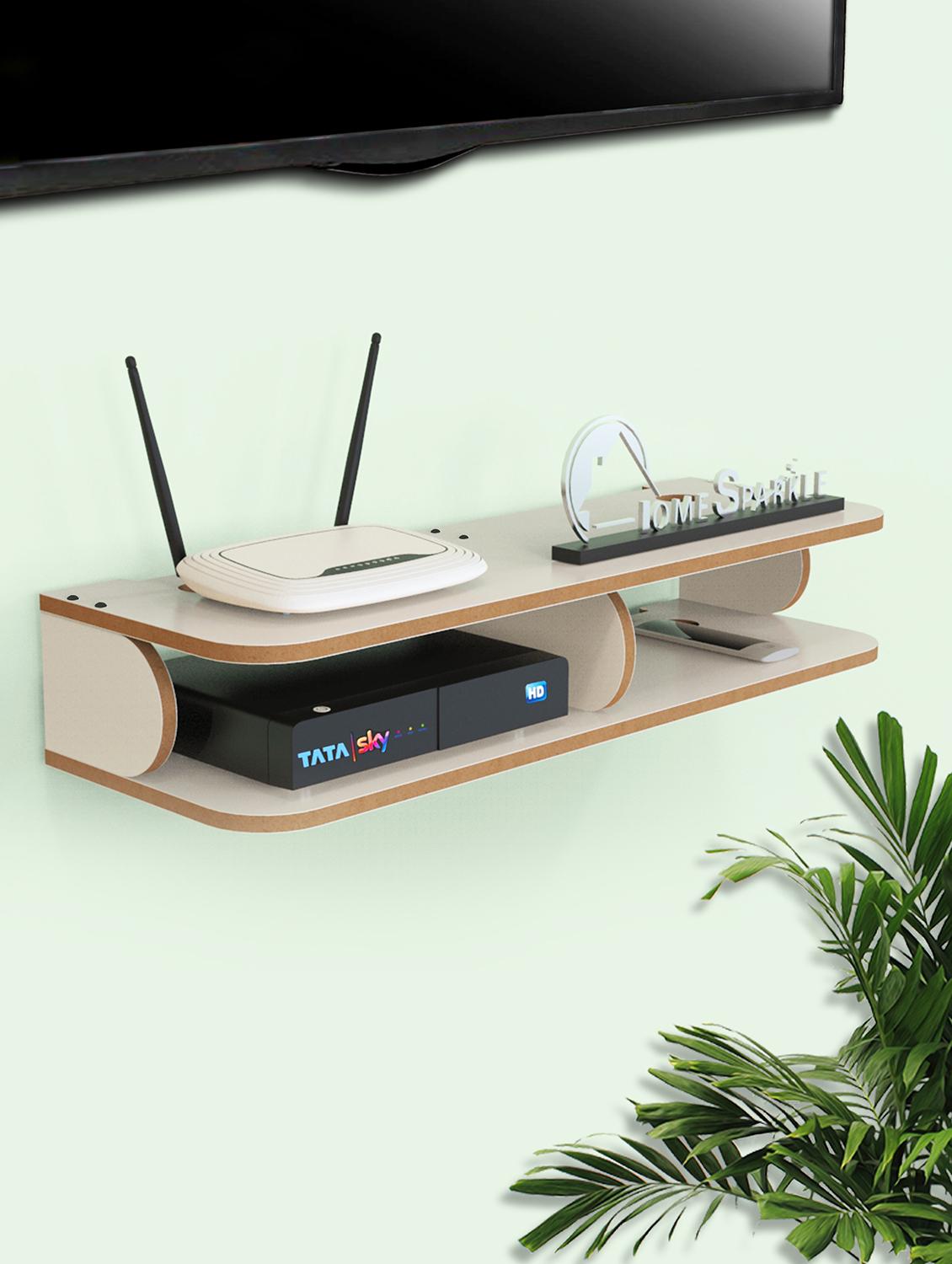 home sparkle engineered wood long set top box holder - 18045732 -  Zoom Image - 0