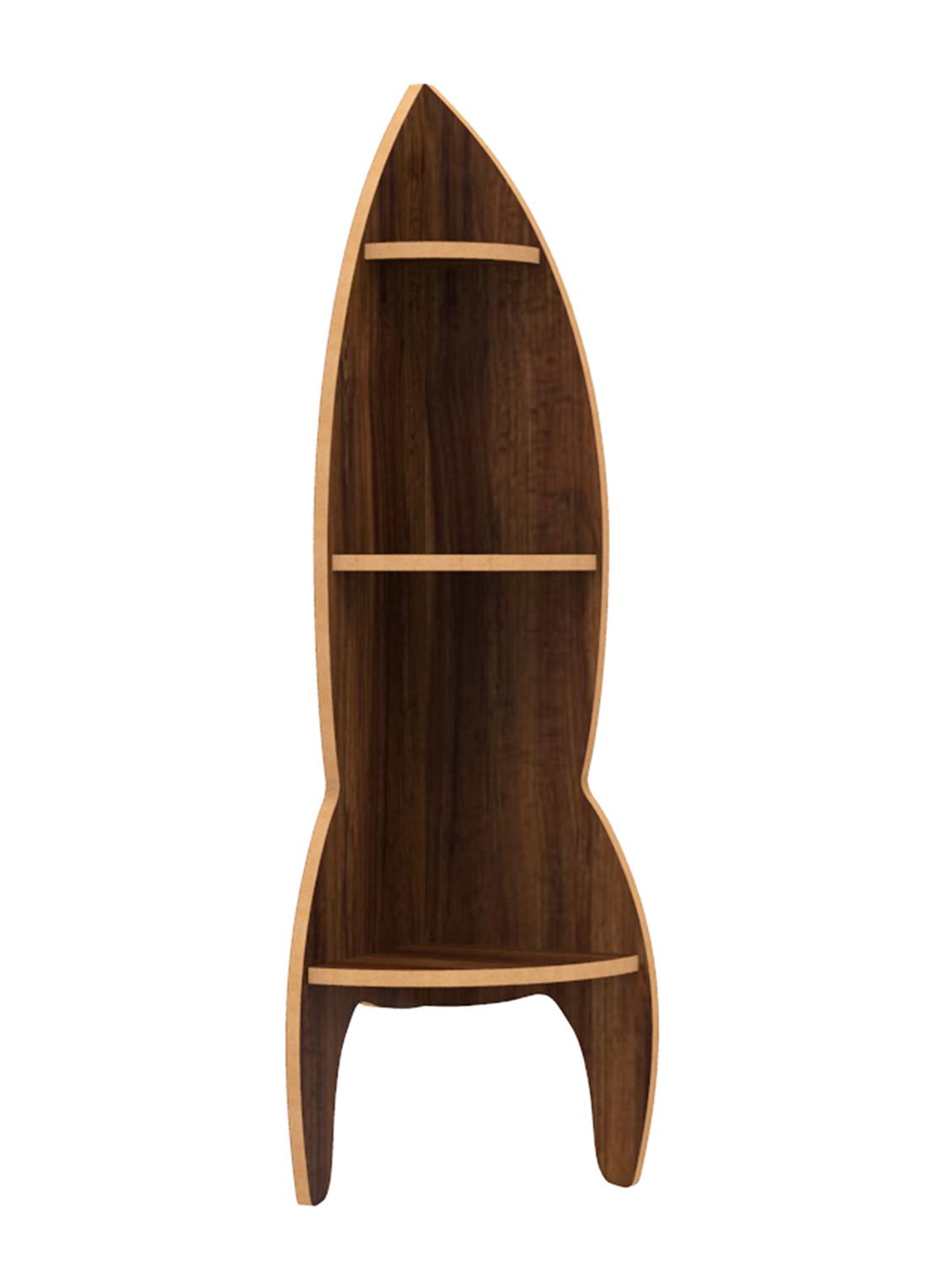 home sparkle rocket shaped wall shelf mdf wall shelf rack wall mounted floating shelves - 18045737 - Standard Image - 3