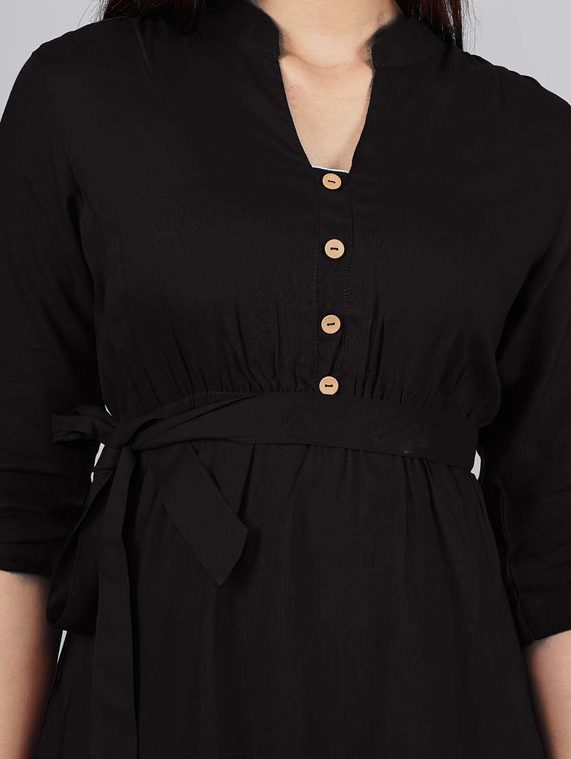 women's belted solid dress - 18046264 -  Standard Image - 5