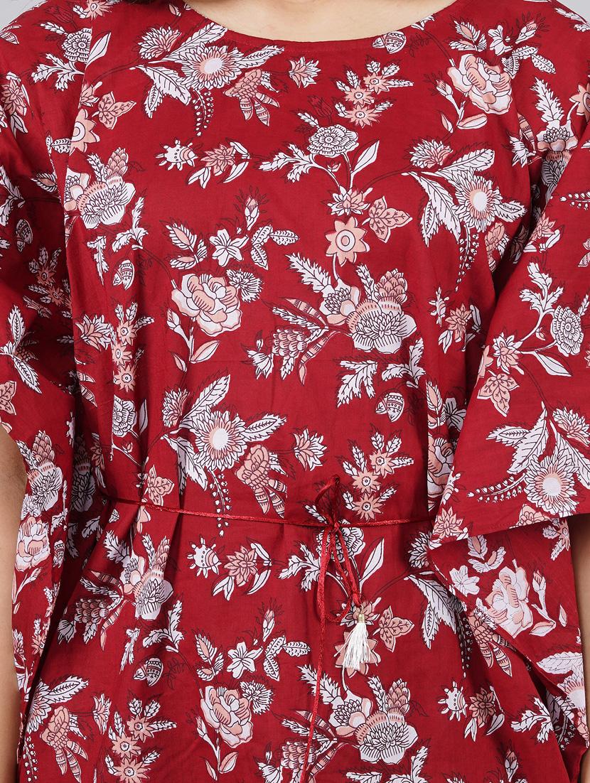round neck printed nightwear pajama set - 18046294 - Standard Image - 5