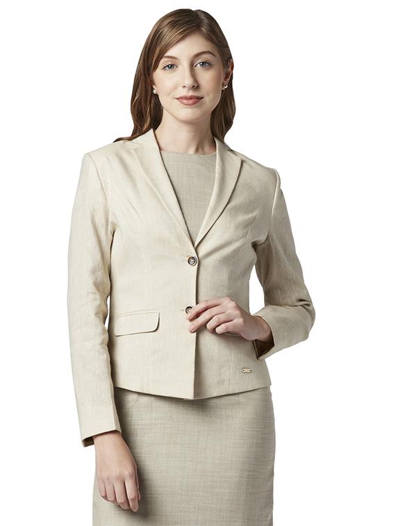 lapel neck solid blazer - 18046486 - Zoom Image - 0
