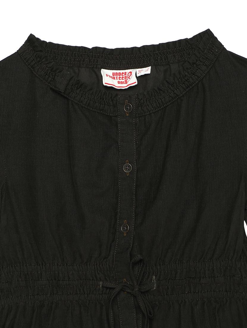 girls round neck long sleeves frock - 18047113 - Standard Image - 3