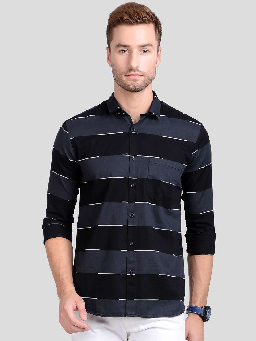 black striped casual shirt