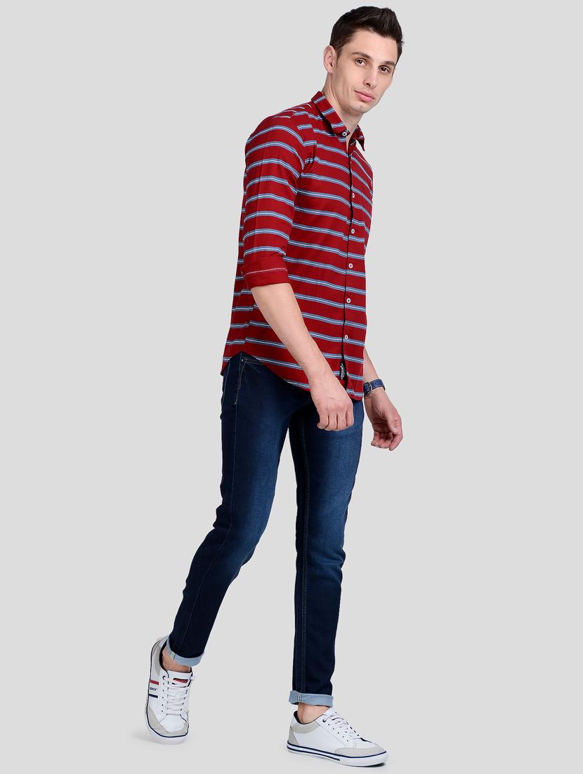 red striped casual shirt - 18047224 - Standard Image - 3
