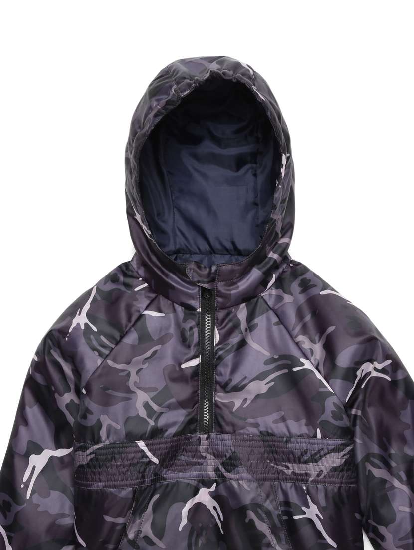 hooded neck printed jacket - 18047320 - Standard Image - 3
