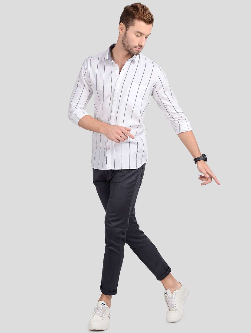 white striped casual shirt - 18047358 -  Standard Image - 3