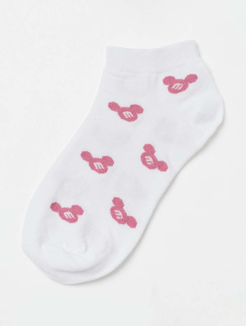 women pack of 2 printed ankle length socks - 18047618 - Standard Image - 3