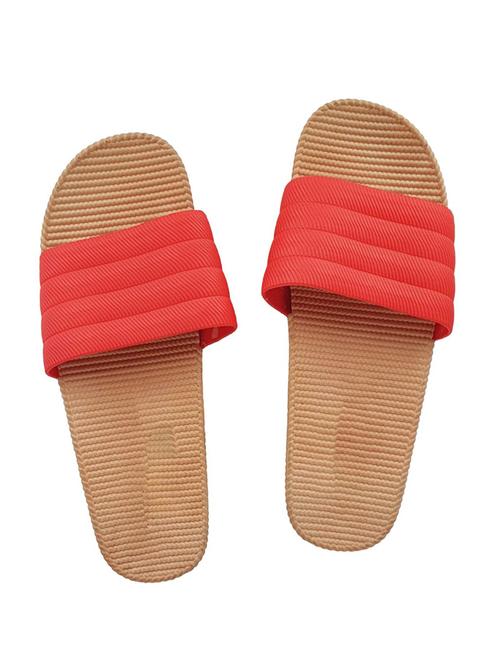 red resin flip flops - 18047801 - Standard Image - 0