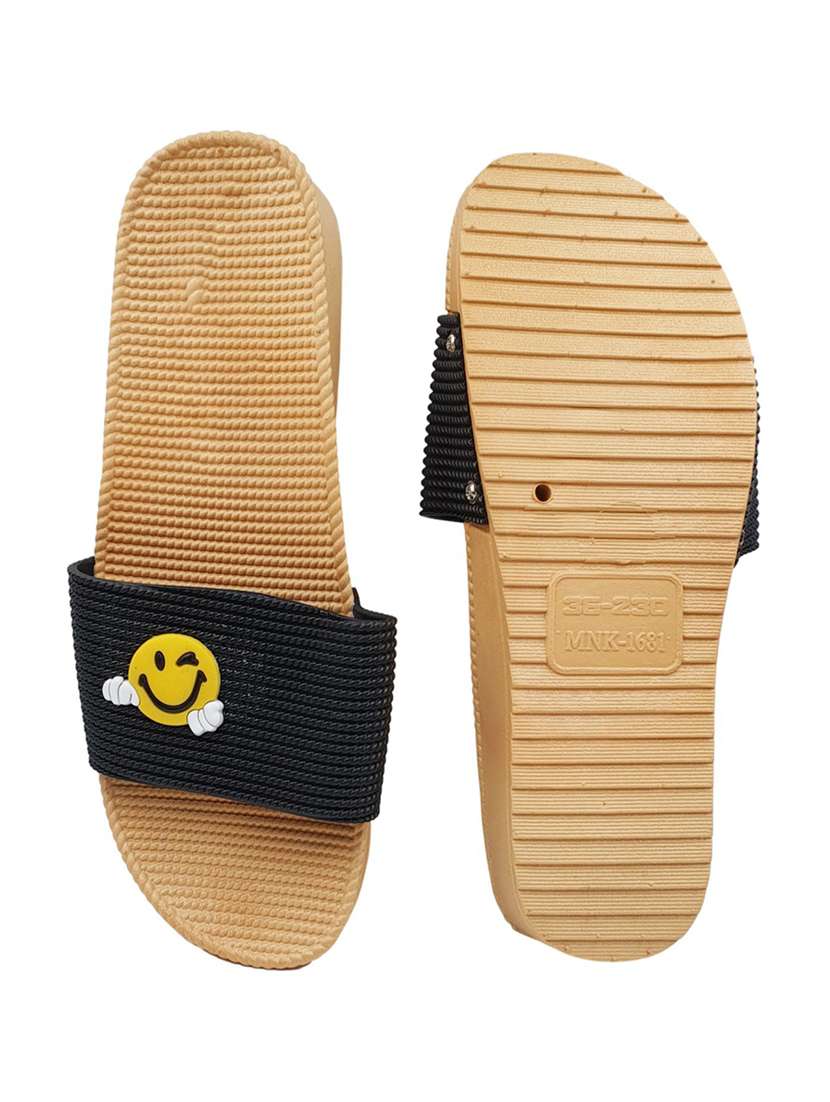 black resin  flip flops - 18047806 -  Standard Image - 3