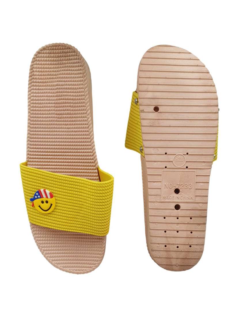 yellow resin  flip flops - 18047807 -  Standard Image - 3