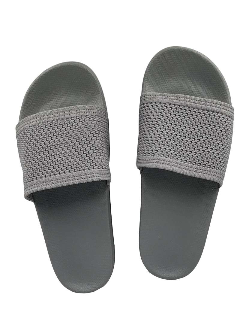 grey resin slides flip flops - 18047816 -  Zoom Image - 0