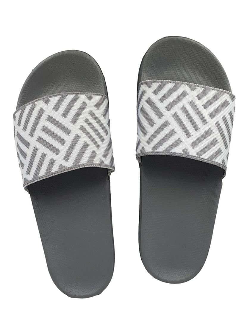 grey resin slides flip flops - 18047822 -  Zoom Image - 0