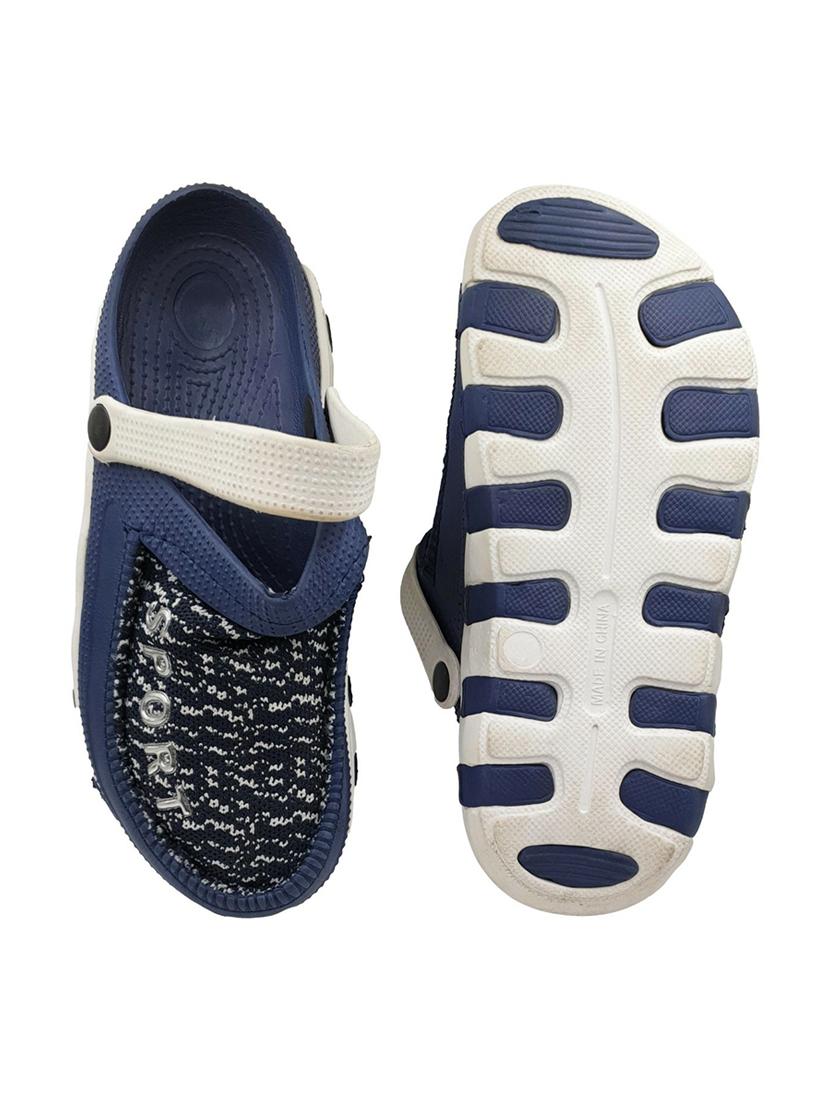 blue rubber slip on sandals - 18047832 - Standard Image - 3