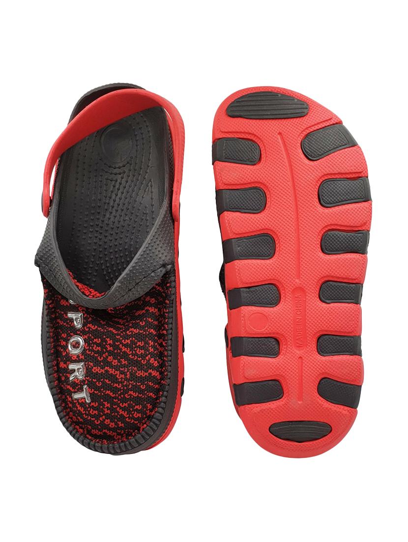 red rubber slip on sandals - 18047833 - Standard Image - 3