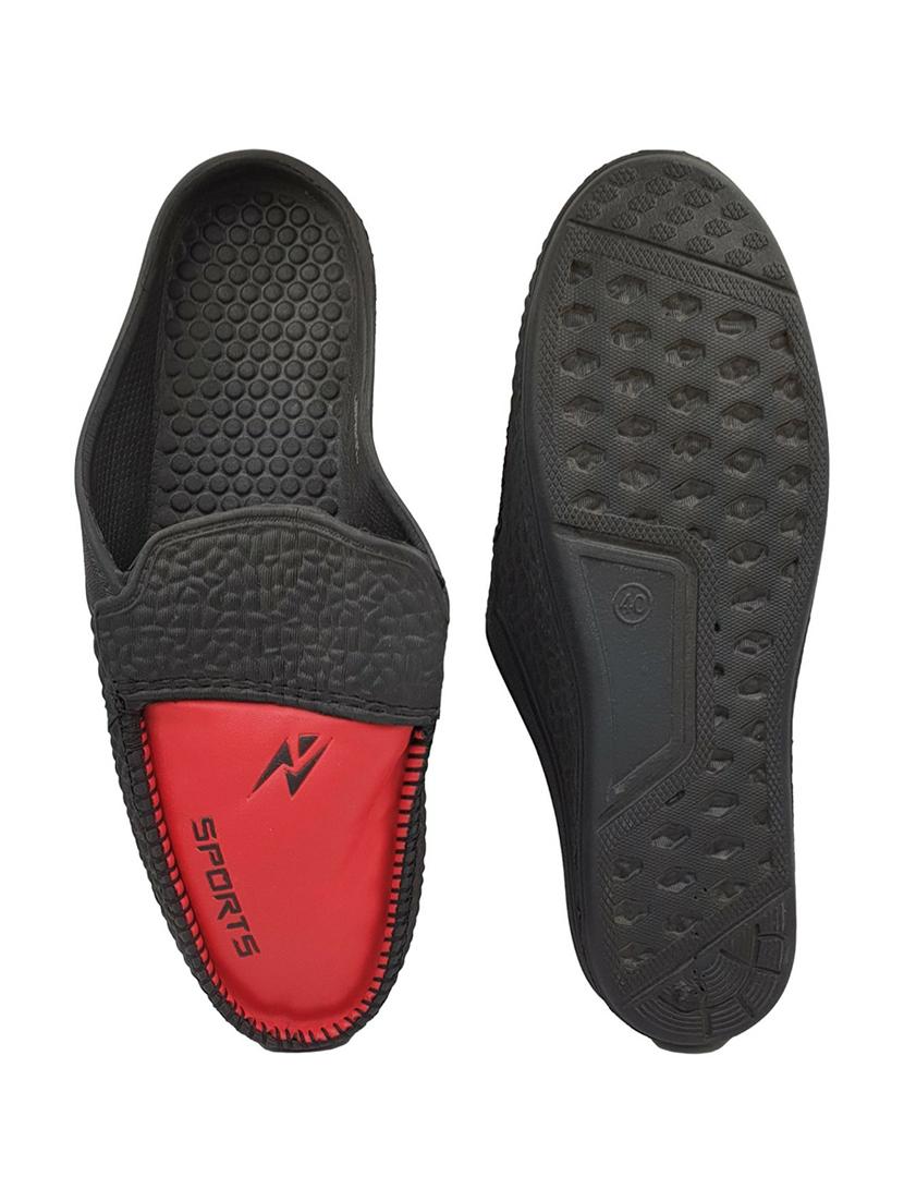 red rubber slip on sandals - 18047834 - Standard Image - 3