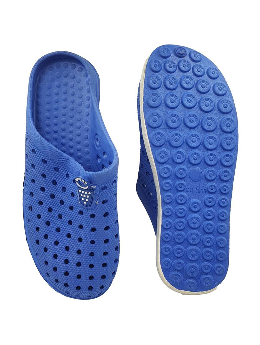 light blue rubber slip on sandals - 18047863 - Standard Image - 3