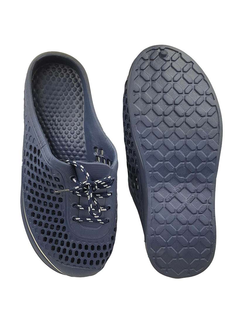 blue rubber slip on sandals - 18047872 - Standard Image - 3