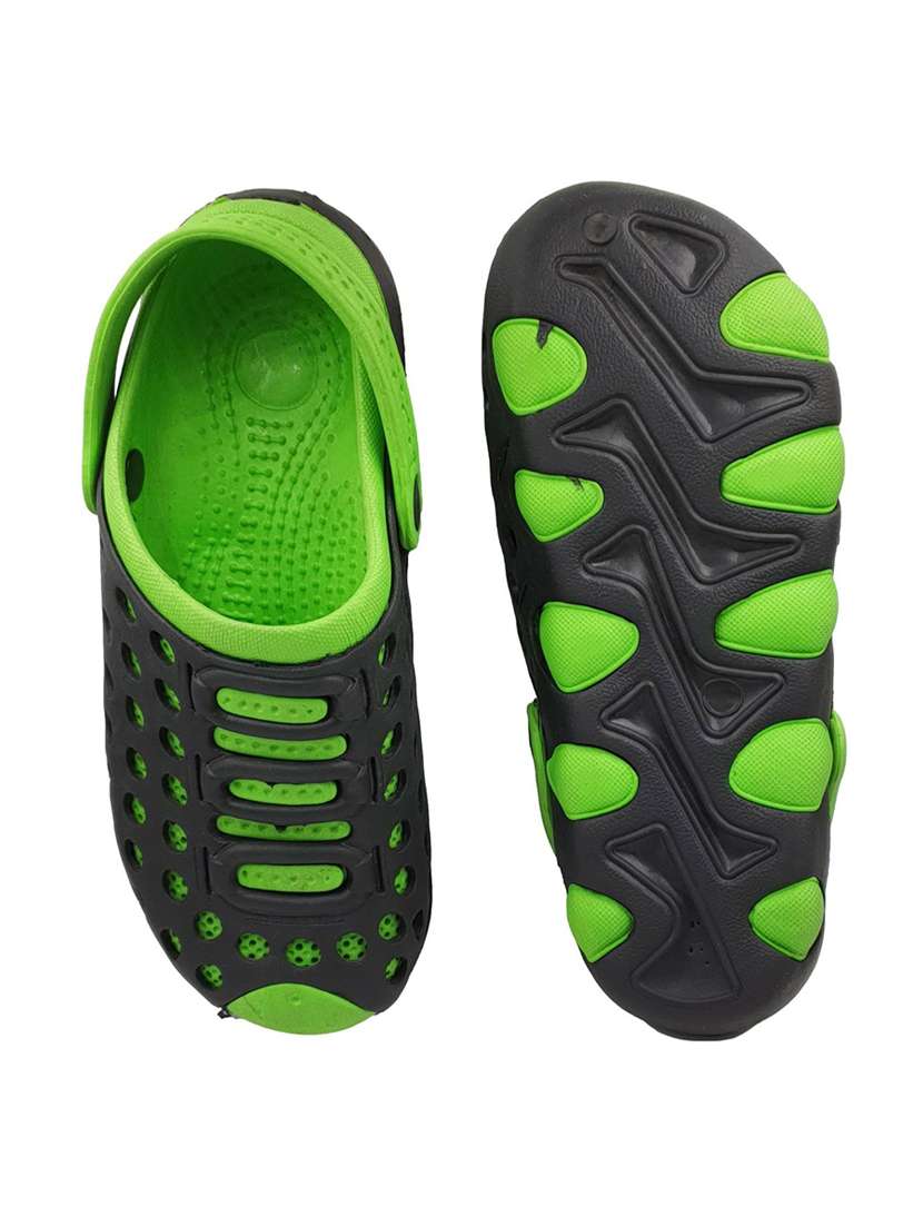 green rubber slip on sandals - 18047876 - Standard Image - 3