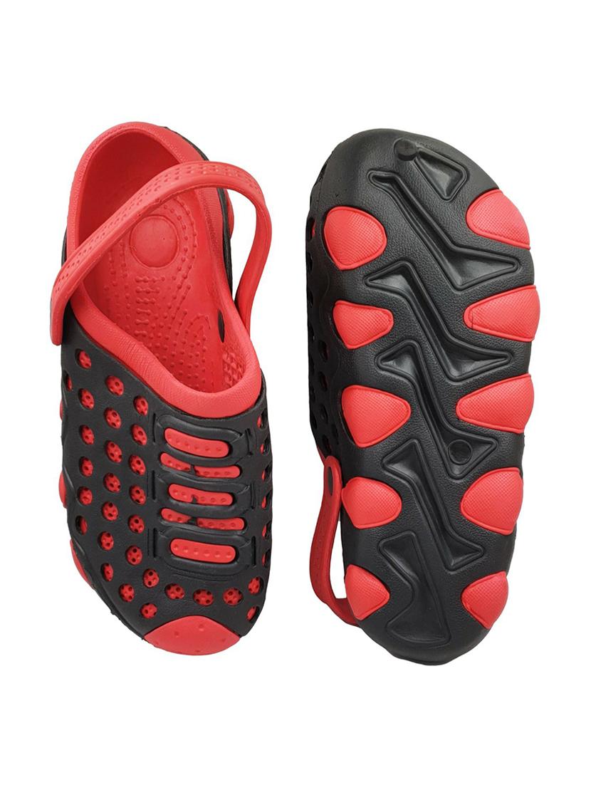 red rubber slip on sandals - 18047877 - Standard Image - 3