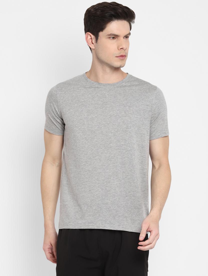 grey solid t-shirt - 18048022 -  Zoom Image - 0