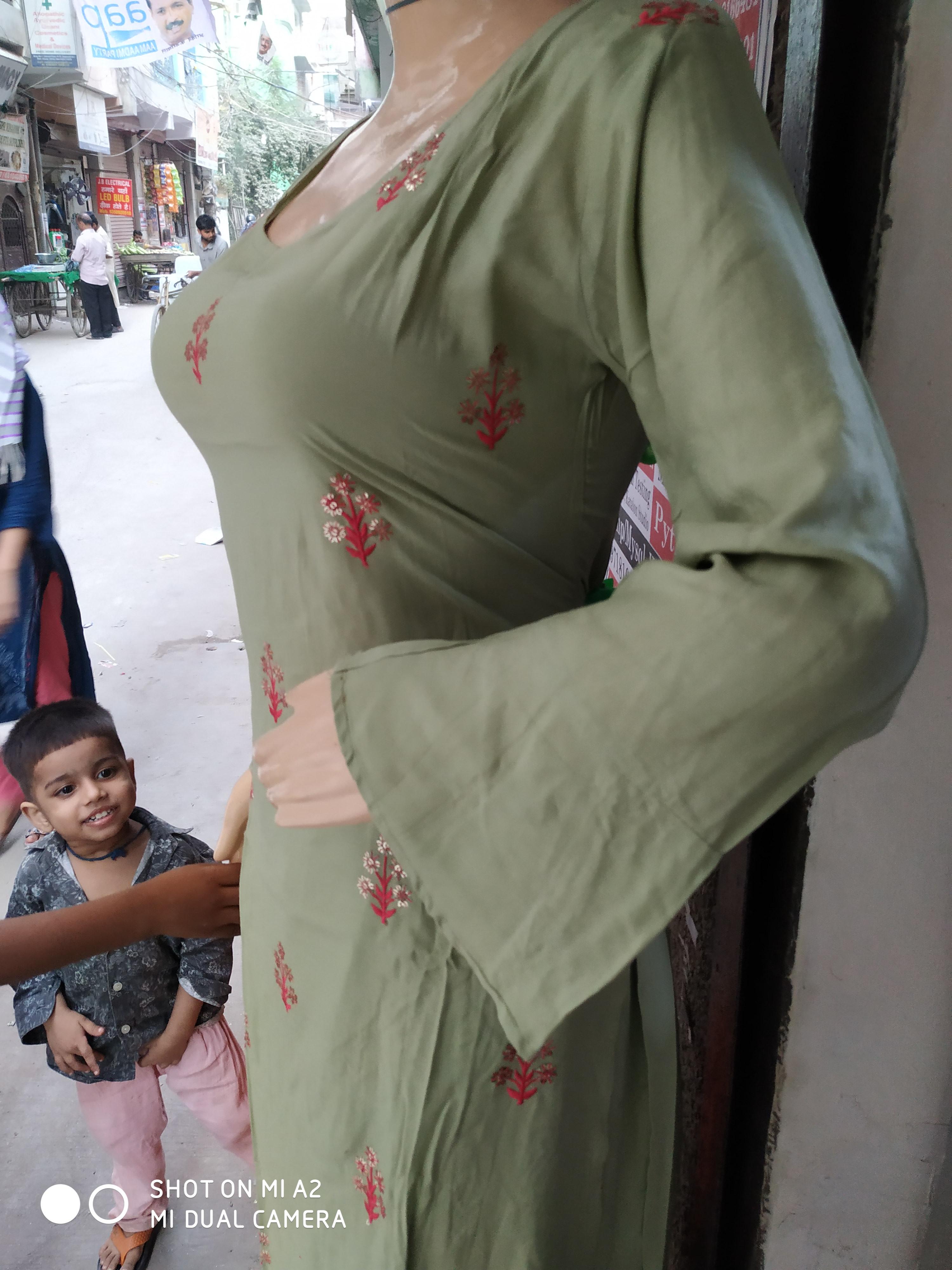 kurti plazo set with good fabric.embroidary  - 18048097 -  Zoom Image - 0